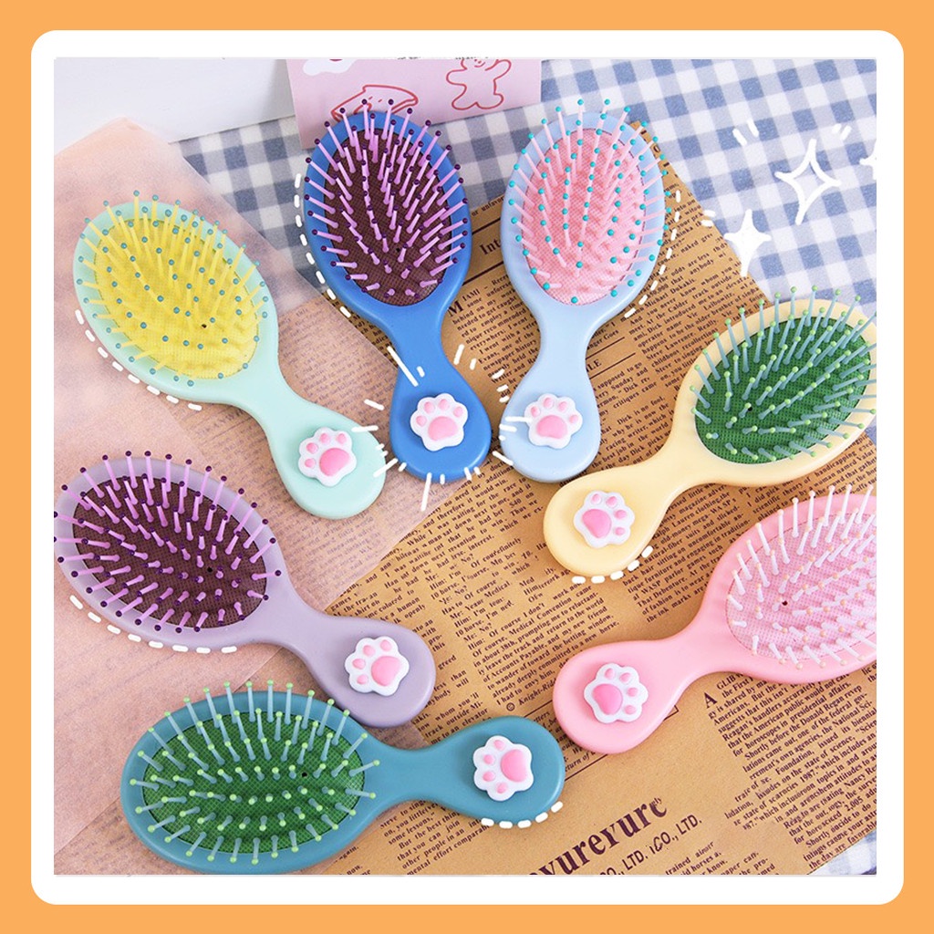 Lược chải tóc mini siêu cute đệm khí đàn hồi massage da đầu, Lược gỡ rối cầm tay tạo kiểu tóc, uốn tóc cho nữ