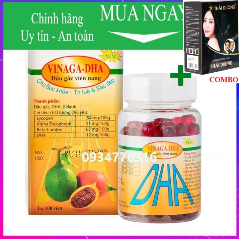 Combo Gội Là Đen Thái Dương+ ✅ Viên Dầu Gấc Phương Linhga - chiết xuất từ tinh dầu gấc giúp sáng mắt đẹp da