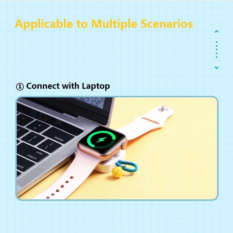 Đế Sạc Nhanh Không Dây Từ Tính 2.5W Cho Apple Watch 8 iWatch Series 8 7 6 se 5 4