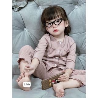 Set 2 bộ len tăm bé gái