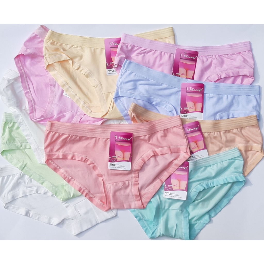Combo 10 Quần lót nữ 43 đến 56kg Cotton Thái Lan Vòng Eo 65 đến 90cm ( Giá rẻ)