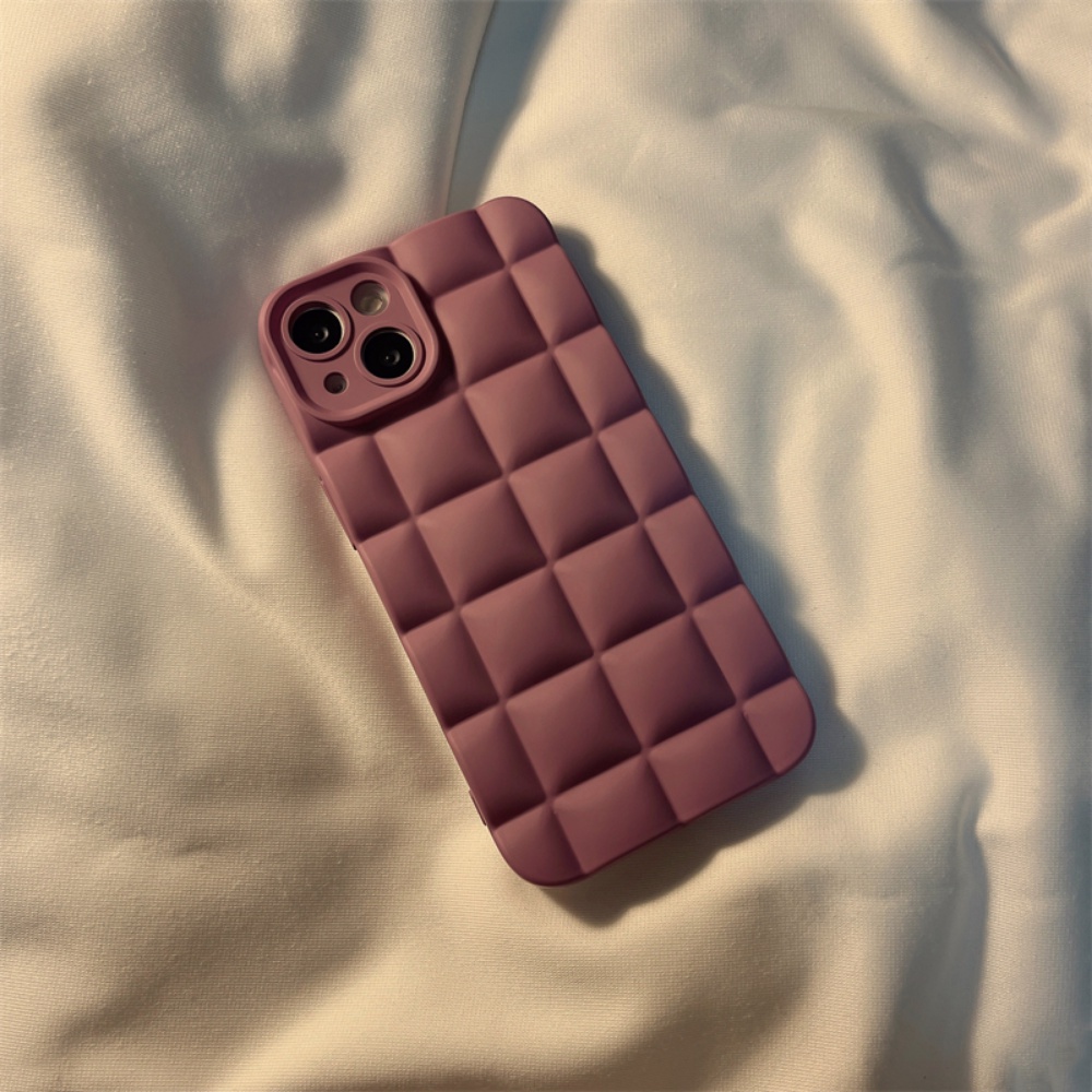 Ốp Điện Thoại TPU Mềm Mặt Nhám Họa Tiết Kẻ Ô Chống Bụi Cho Iphone 14 Pro Max 11 7Plus 13 12 11 Pro Max