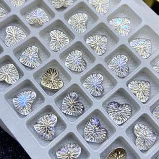 Đá khối K9 hình trái tim đáy bằng, đá khối nail