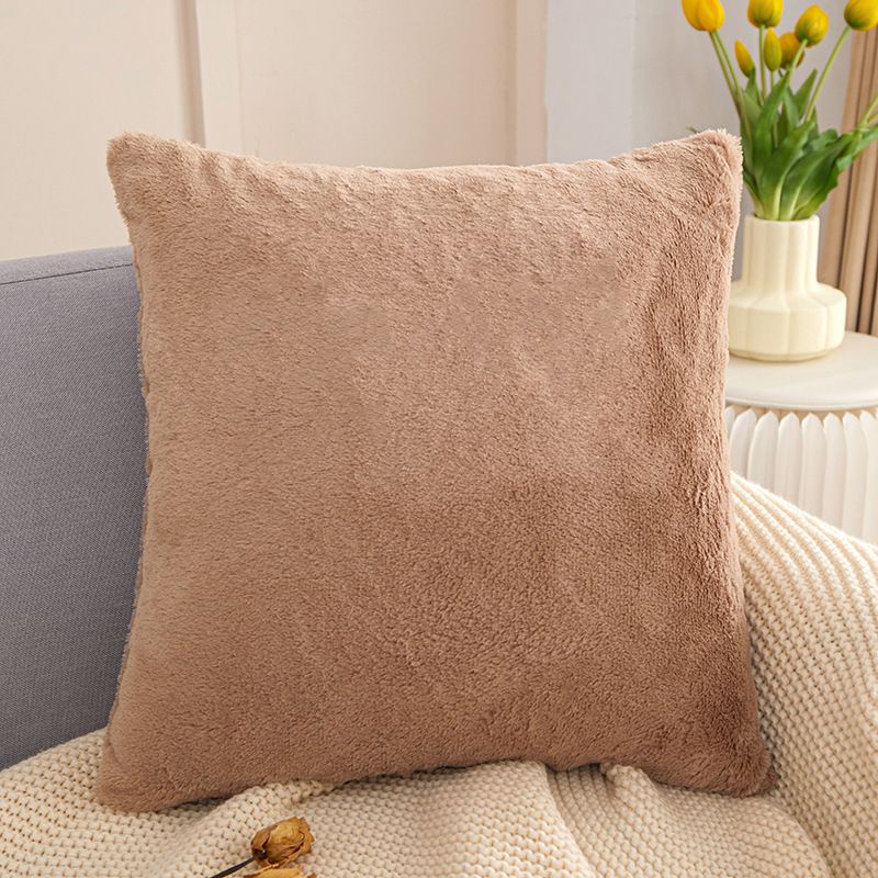 Vỏ Gối Tựa Lưng Sofa Văn Phòng oto Trang Trí Nhà Cửa Kích Thước 45x45cm Chất Liệu Vải Nhung Lông dài