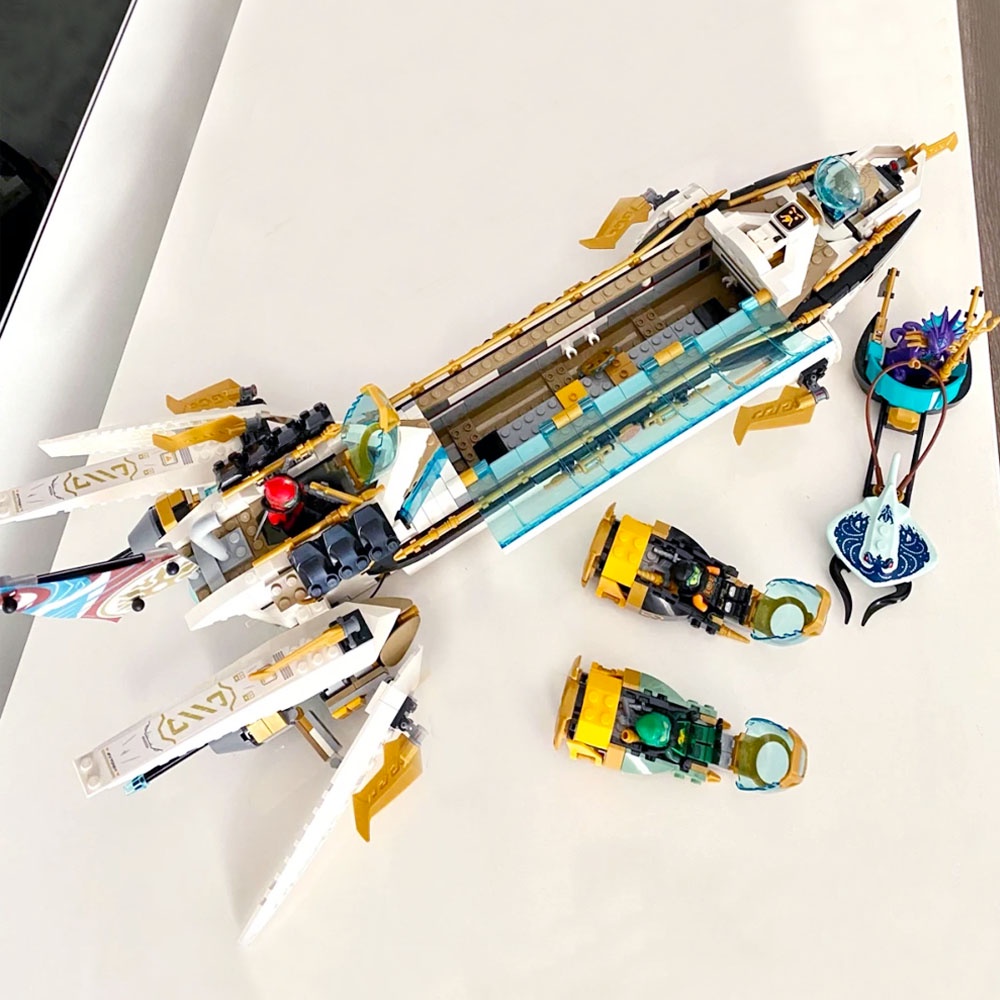 Đồ chơi xếp hình Lắp Ráp mô hình 90022 Underwater Submarine Bounty Ship Bricks Ninja Compatible 71756