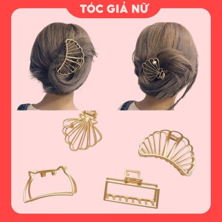 Kẹp Tóc Mạ Vàng Phong Cách Hàn Quốc, Phụ Kiện Tóc