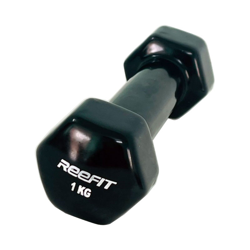 Tạ tay cao su 1kg Reefit màu đen