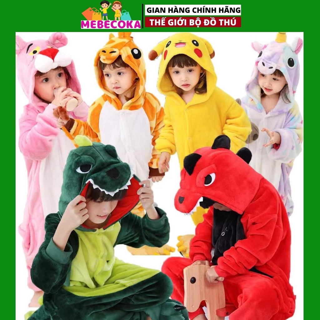 Bộ đồ KHỦNG LONG xanh ,bộ đồ liền thân nhiều màu cho bé Trai bé Gái loại CAO CẤP