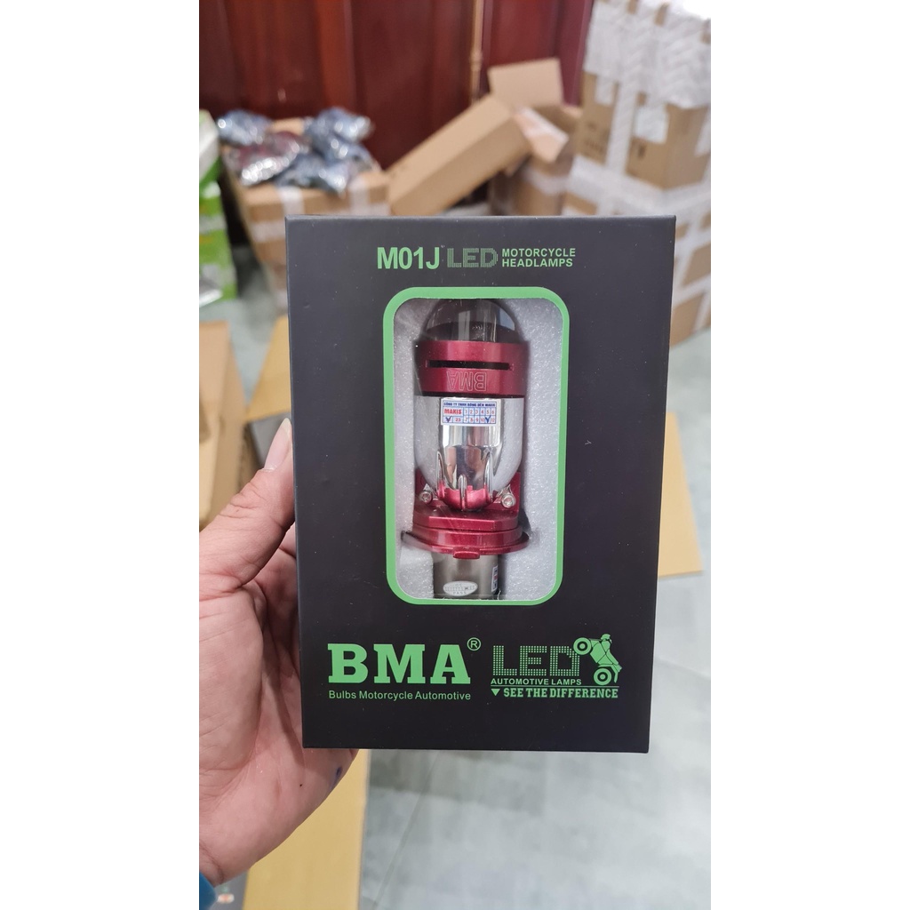 Bi led mắt ếch M01J-45W chip led OSRAM 3535 hãng BMA chân H4