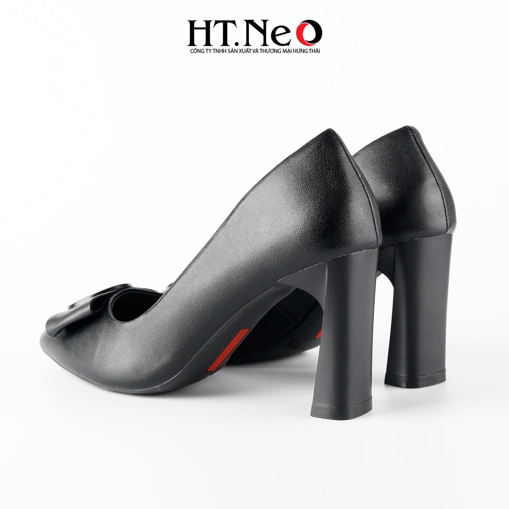 Giày cao gót đế vuông 8cm HT.NEO da bò siêu mềm, sang trọng, thanh lịch và vô cùng chắc chắn CS272