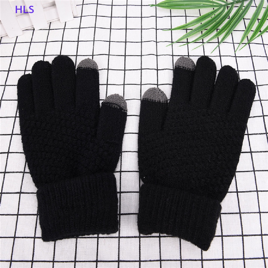 Găng Tay Len Giữ Ấm Mùa Đông Có Thể Sử Dụng Màn Hình Cảm Ứng Dành Cho Nam Nữ