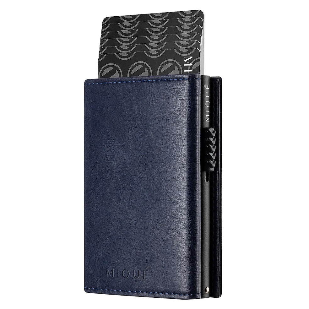 Ví nam cao cấp Taurus với hộp đựng thẻ đẩy lên thông minh, ví gập ba khóa nam châm