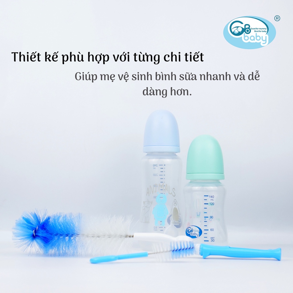Dụng Cụ Cọ Rửa Vệ Sinh Bình Sữa Và Núm Ti Gb-Baby 2 Chi Tiết Đa Năng
