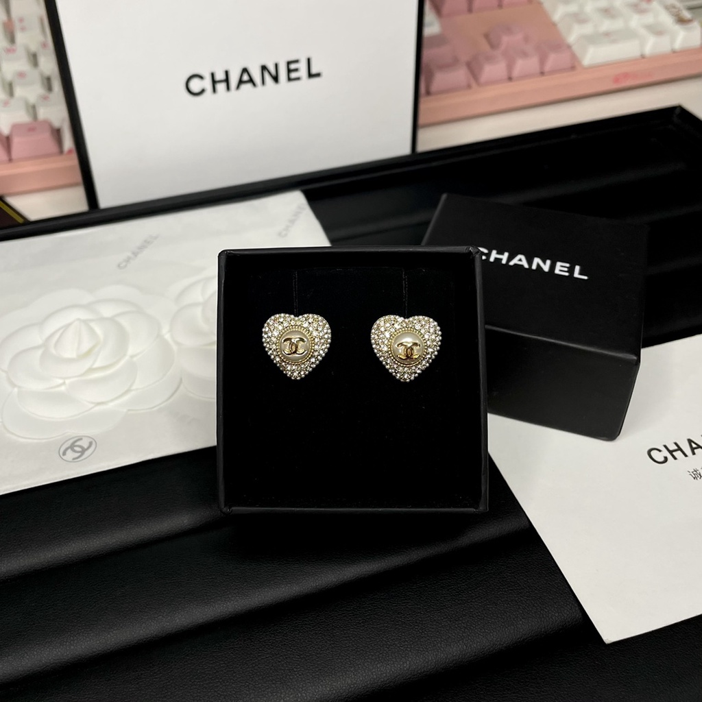 Đôi Bông Tai Mạ Bạc 925 Hình Trái Tim Đôi Khắc Chữ Thời Trang