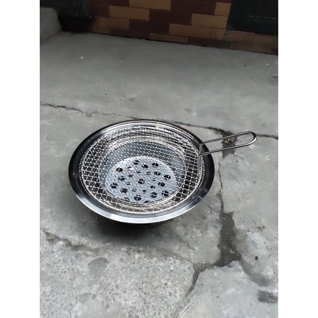 Bếp nướng than hoa âm bàn DK- Vỉ inox