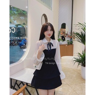 Set tuyết mưa đen phối tơ trắng tiểu thư💓