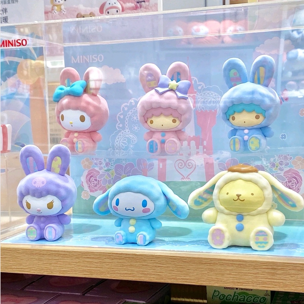 Búp Bê MINISO Sanrio Thỏ Thơ Mộng Có Hộp Mù Trang Trí Ngôi Sao Đôi Kuromi