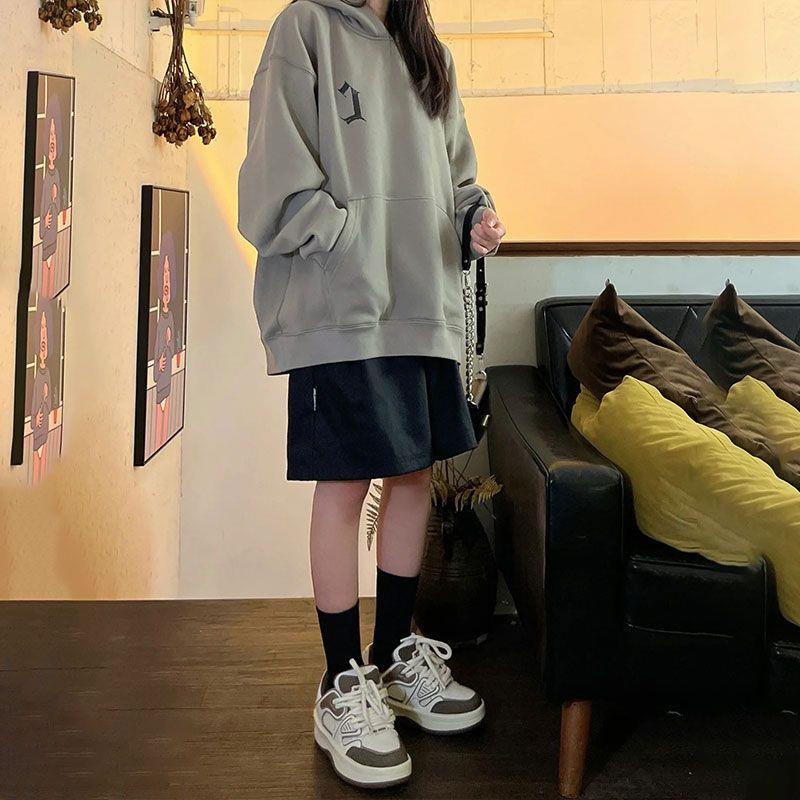 Áo Hoodie Dáng Rộng In Họa Tiết Thổ Cẩm Kiểu Đường Phố Mỹ Thời Trang Thu Đông Cá Tính