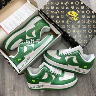 Giày Nike Air Force 1 Low x Louis Vuitton Monogram Brown, AF1 LV Louis Vuitton Trắng