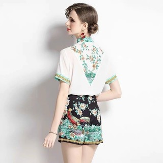 Set bộ Sơ mi hàng Quảng Châu Cao Cấp vải lụa dày