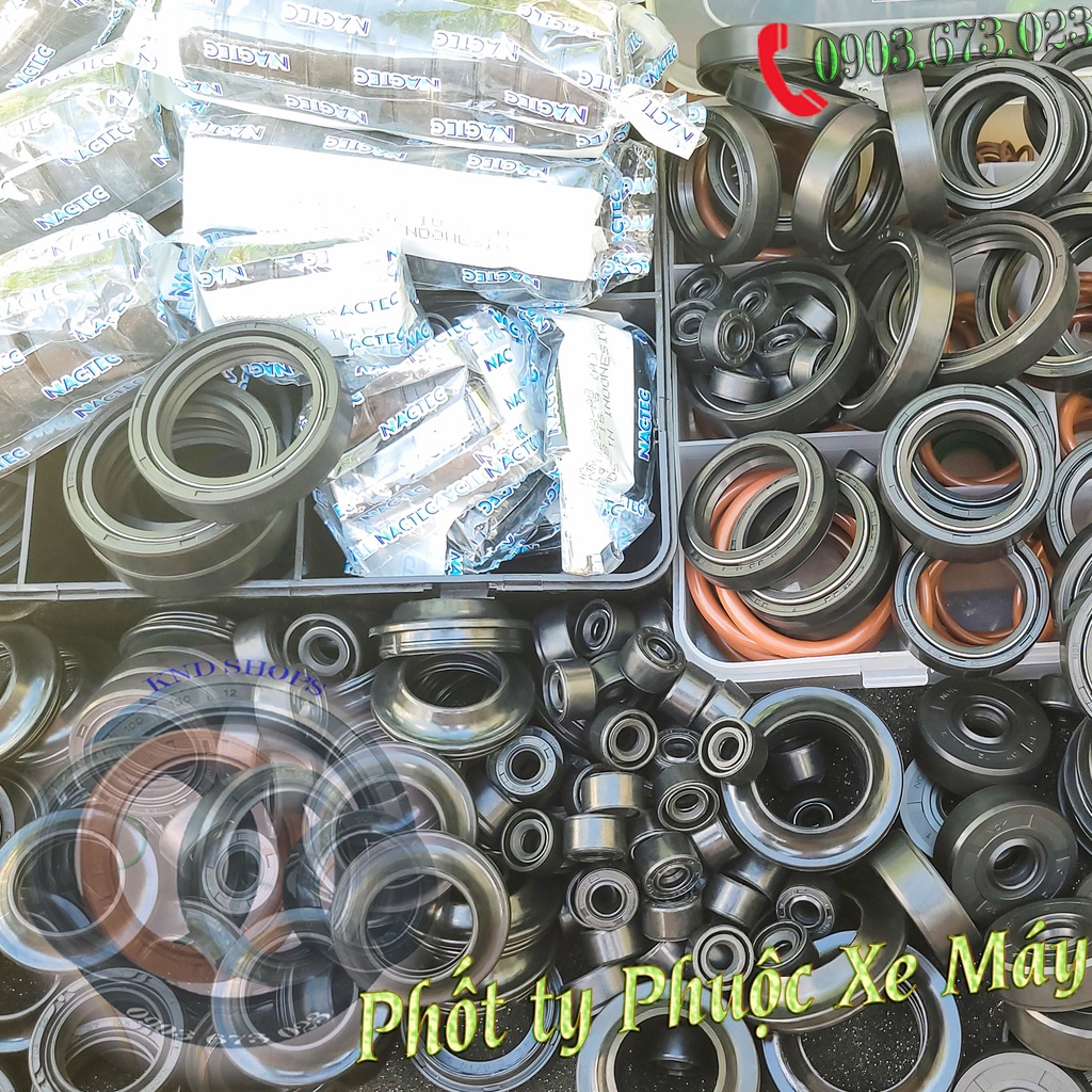 Phốt phuộc trước NOK chính Hãng cho Honda SH, Dyland, @,...loại vòng đệm cao su 2 lò xo DC 33*45*8/10 | KND Shops