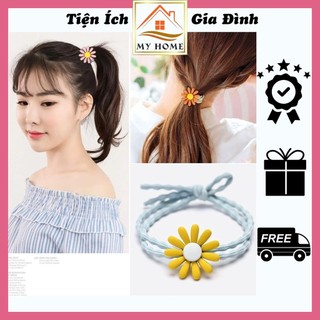 Dây thun cột tóc hoa cúc Hàn Quốc, đồ buộc tóc thời trang