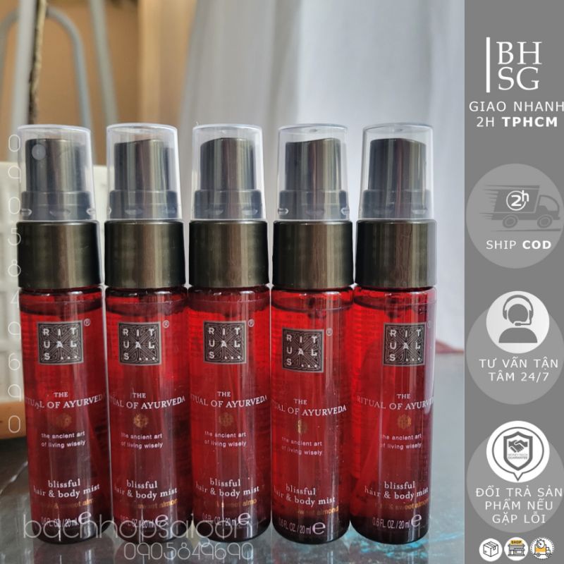 Tinh dầu thơm tóc & cơ thể Rituals Hair & Body Mist  size 20ml - travel