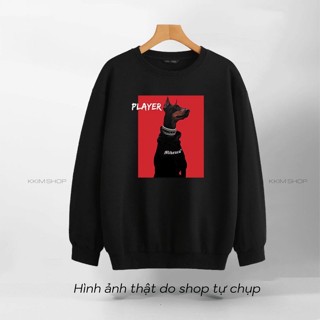 Áo Sweater MIKENCO DOBERMAN Nam Nữ Form Rộng, Áo Nỉ Unisex Chất Liệu Nỉ Bông Họa Tiết Con Chó