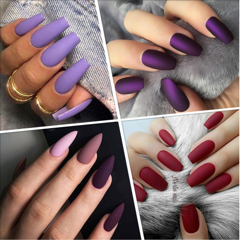 Sơn Móng Tay Gel UV Màu Nâu Đậm / Đỏ Hồng Dùng Trang Trí Nghệ Thuật