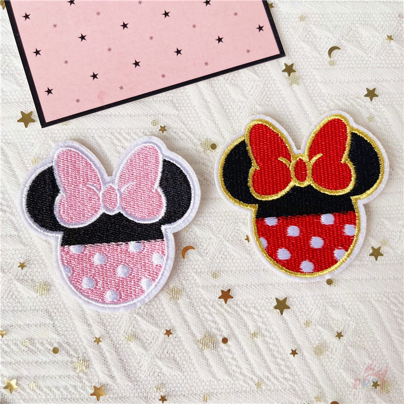 ♥ Sticker Ủi Thêu Hình Chuột Mickey & Minnie ♥ 1 Miếng Dán Ủi Quần Áo Hình Hoa Hướng Dương