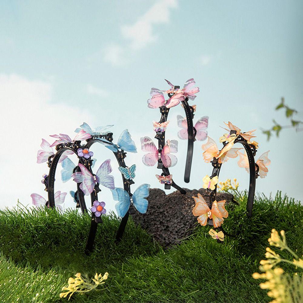 ANEMONE Băng Đô Bện Hoa Chống Trượt Kiểu Hàn Quốc Dễ Thương Cho Bé