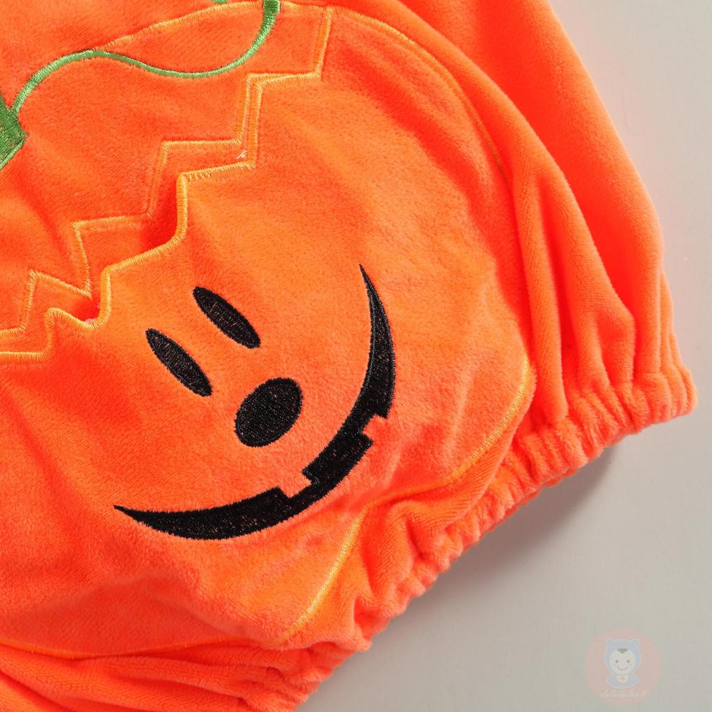 Set Áo Thun Ba Lỗ + Quần Short + Mũ In Họa Tiết Halloween Cho Bé Gái LAA6-B