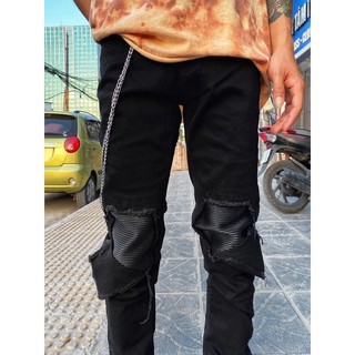 MẪU QUẦN BIKER ĐÁP DA GỐI 1010