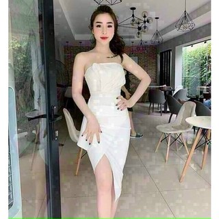 Đầm 5 màu cúp ngực xếp ly ( có mút ) sang chảnh