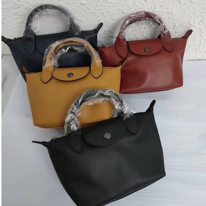 LONGCHAMP ★Bộ Đồ Thời Trang Kiểu Dáng Xinh Xắn Cho Bé★ Túi Đeo Vai jiaozi 1500 mini Bằng Da Bò Chính Hãng L1500