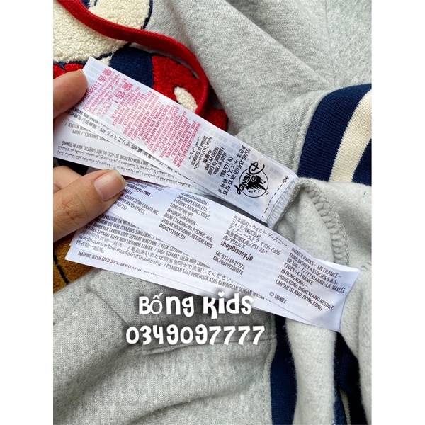 Bộ Nỉ Hoodie Nam Nữ Dáng Rộng Mickey Ghi