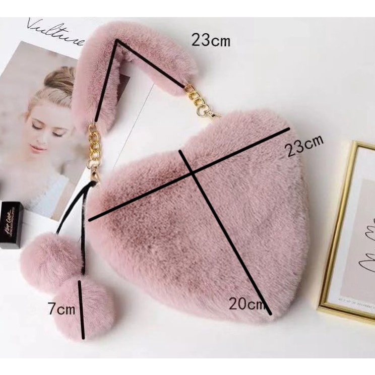 ❤️Túi chéo hình trái tim được khảm với một chiếc nơ Nhật Bản đáng yêu❤️ TTF592