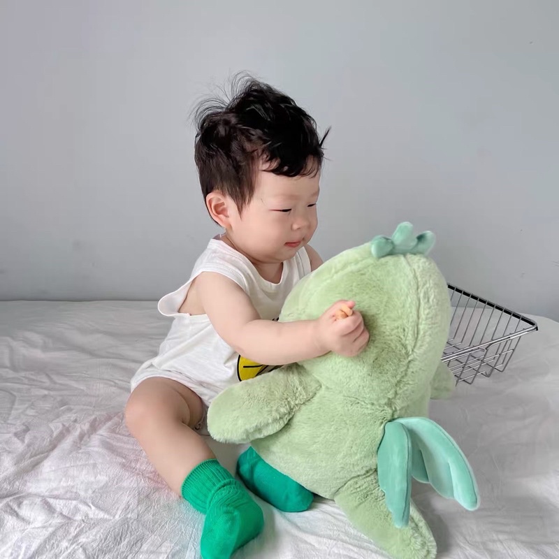 Gấu bông khủng long nhe răng lông mịn dễ thương đồ chơi thú nhồi bông quà tặng cho bé|Gauxinhcorner