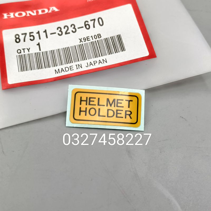 Tem HELMET dán sườn thùng xăng xe DREAM thái zin Honda