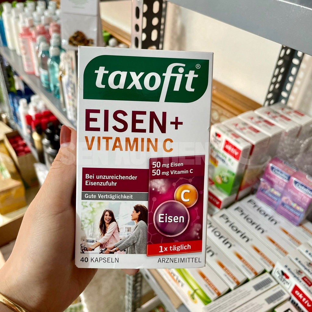 Viên uống TAXOFIT EISEN+VITAMIN C bổ sung sắt và vitamin C, Hộp 40v