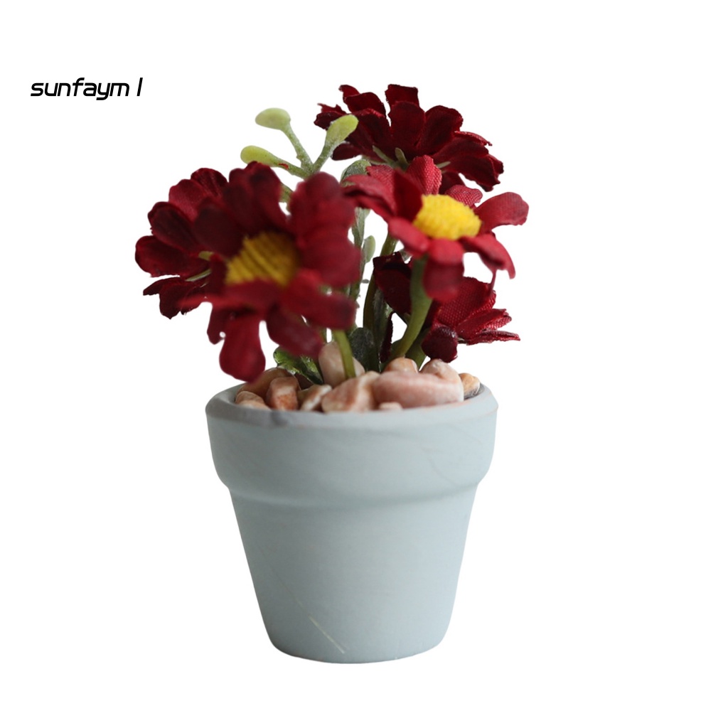 Chậu Cây Cảnh Mini Tỉ Lệ 1: 6 / 1: 8 Dùng Để Trang Trí Nhà Búp Bê