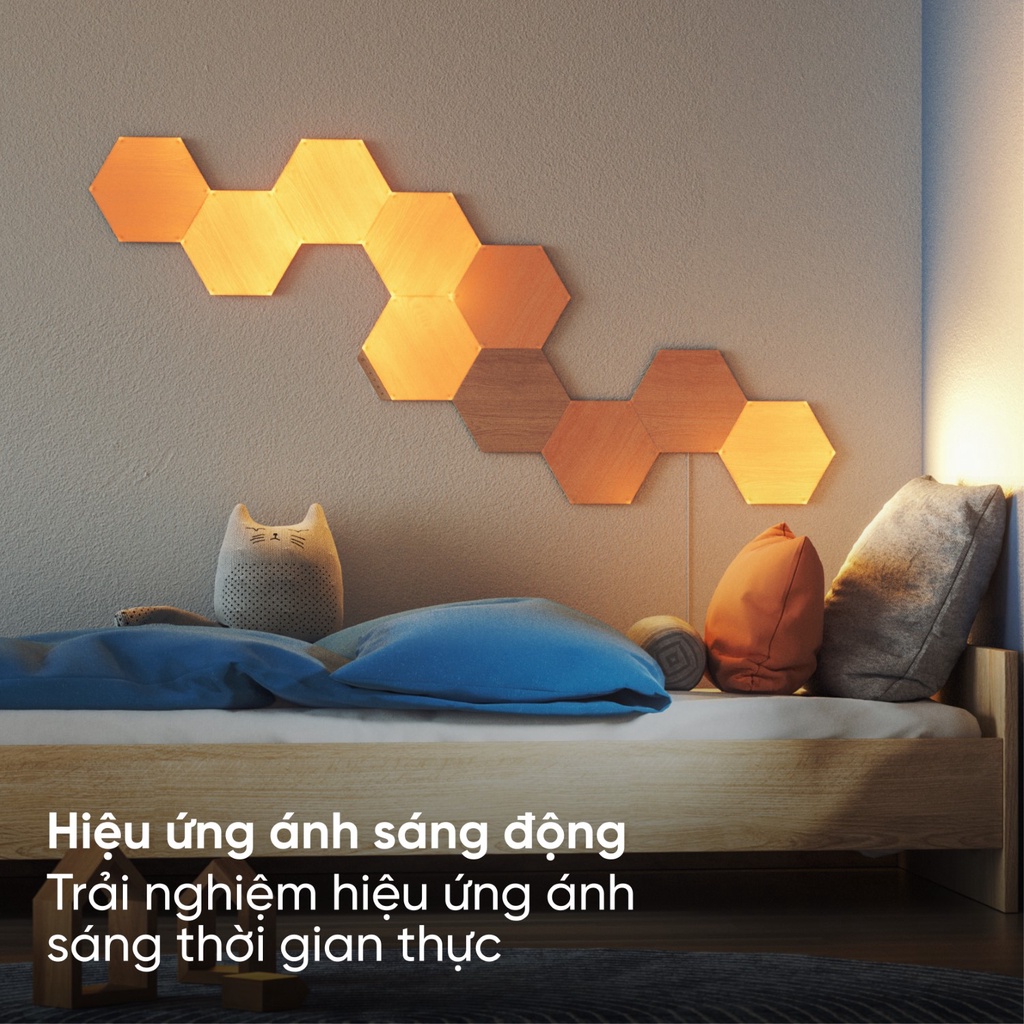 Đèn LED RGB lắp ghép thông minh Nanoleaf Elements 7 ô đèn (Bộ khởi động)