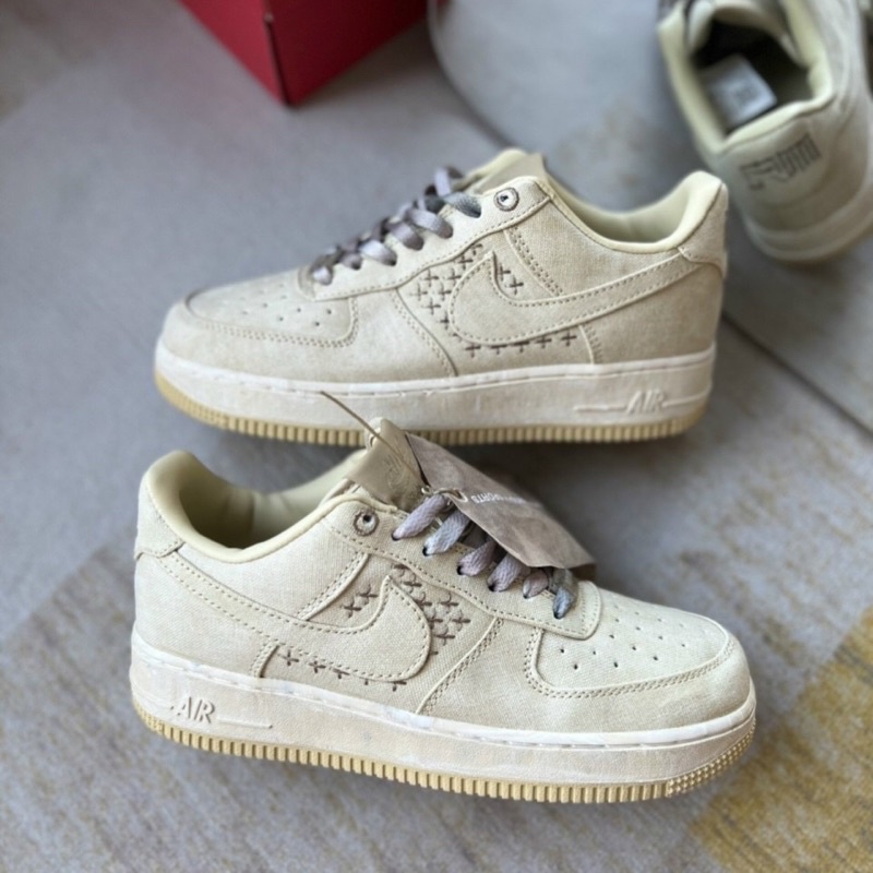 GIÀY AF1 LOW NAIKE CREAM CANVAS LAI AU [ FULL BOX + FREE SHIP ]