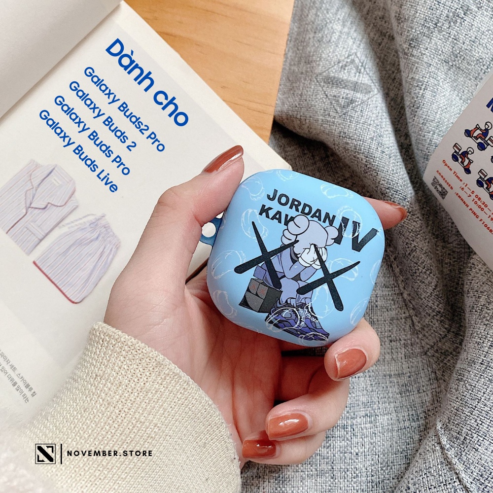 Ốp case cho Galaxy Galaxy Buds2 Pro / Buds 2 / Buds FE / Buds Pro / Buds Live in hình Kaws / Simpsons - Tặng kèm móc