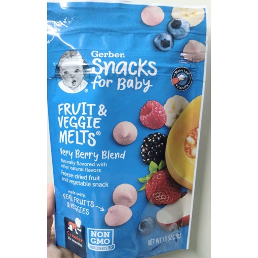 Sữa chua khô Gerber Mỹ 28g cho bé.