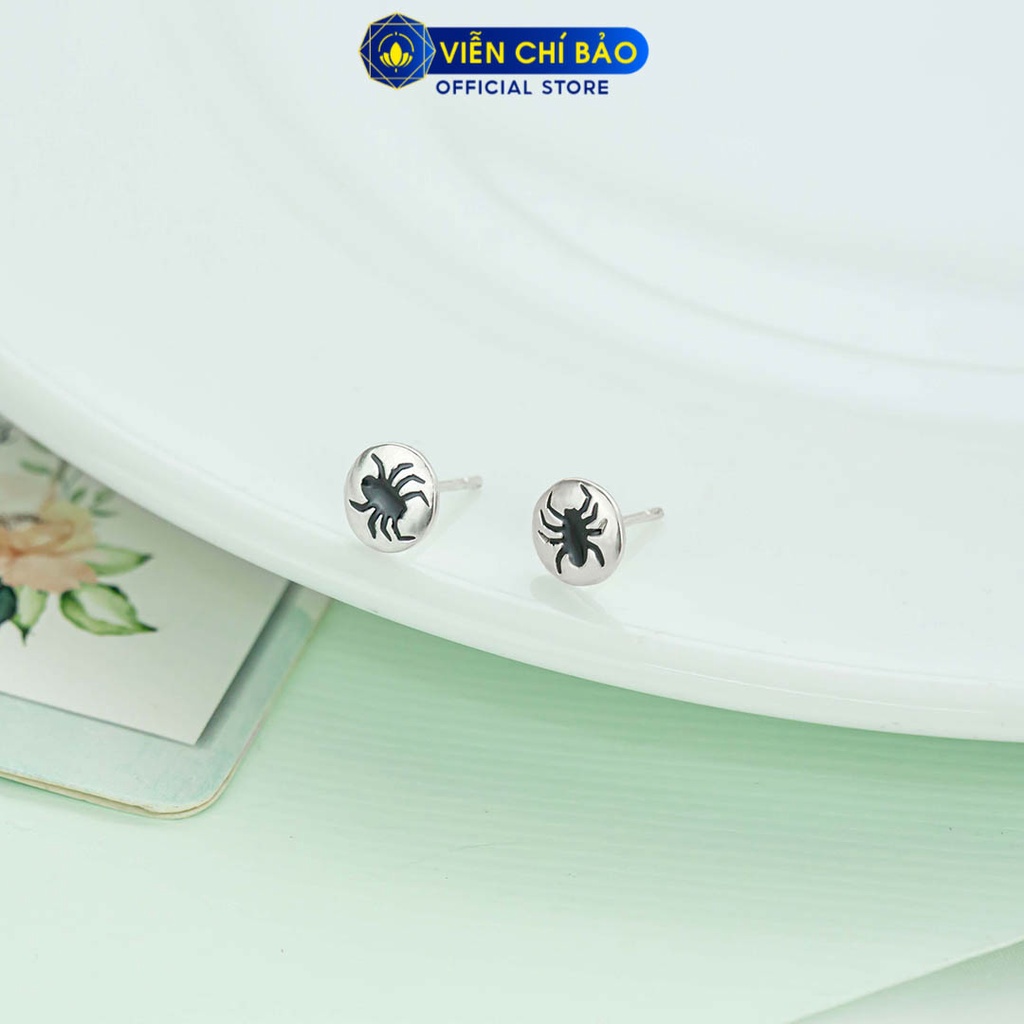 Khuyên tai bạc nữ tròn bọ cạp chất liệu bạc 925 thời trang phụ kiện trang sức Viễn Chí Bảo B400761