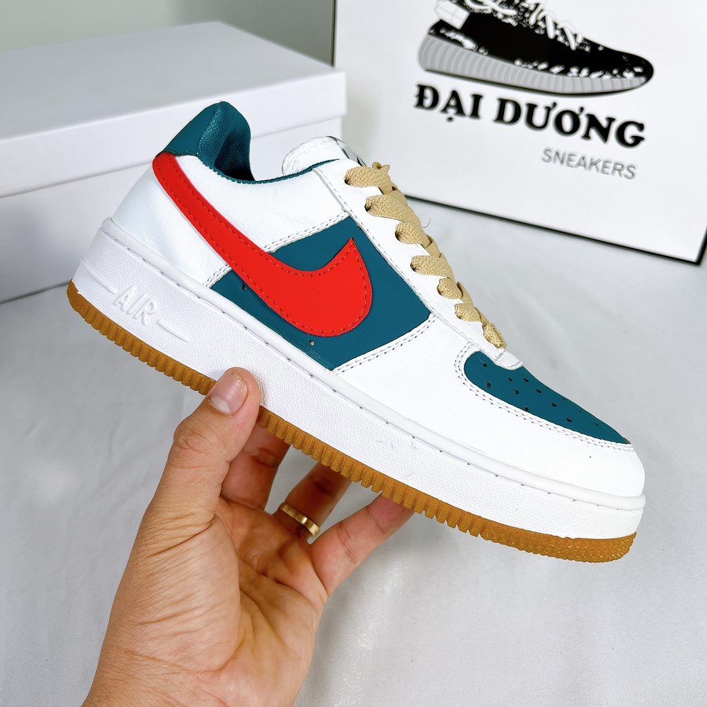 Giày Thể Thao Nam Nữ Air Force 1 GUCCI Custom By You AF1 trắng xanh hàng cao cấp đủ size 36-43