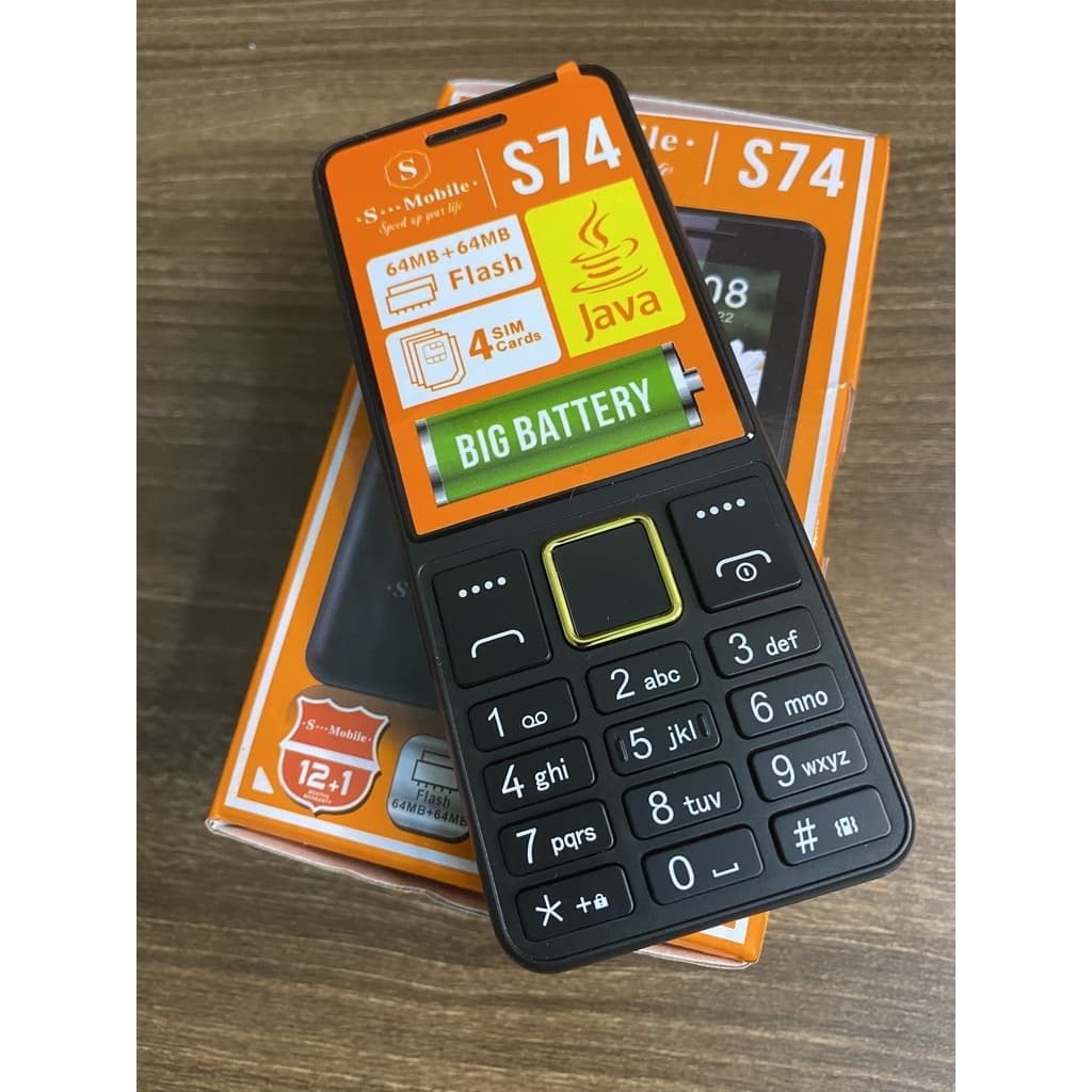 (Trợ Giá) Điện Thoại S-Mobile S74 Pin Khủng 3000Mah , Loa To, 4 Sim 4 Sóng - Mới Nguyên Seal, BH 12 Tháng