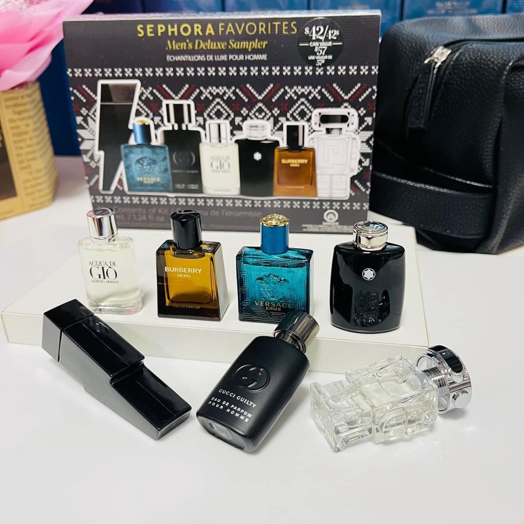 Set Nước Hoa Nam 7 Chai Sephora Deluxe Cologne Sampler Set - Sephora Favorites