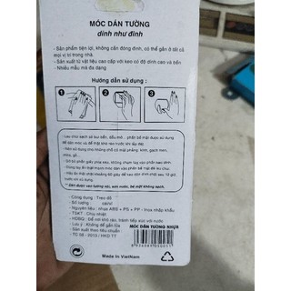 vỉ  móc dán tường inox